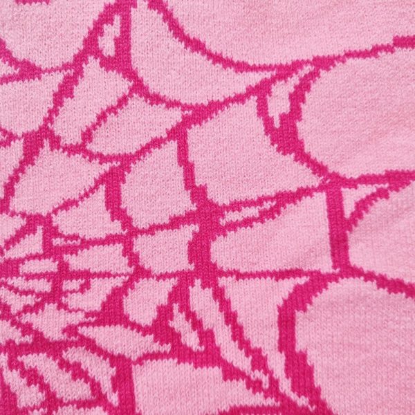 Pink Spider Spiderweb Beanie Hat - Image 3
