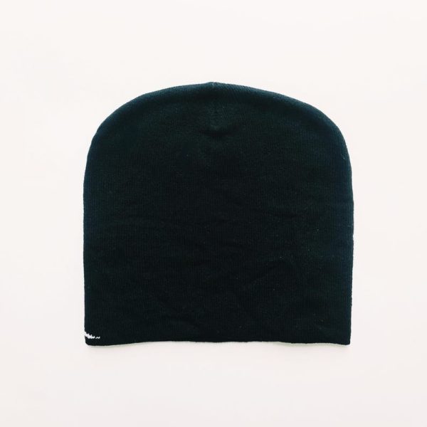 White & Black Spider Graphic Beanie Hat - Image 3