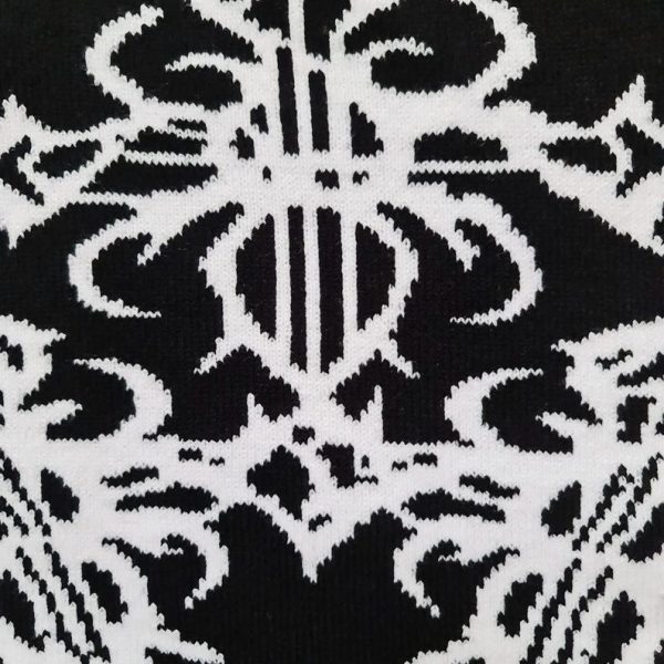 Jacquard Cross Pattern Beanie Hat - Image 4